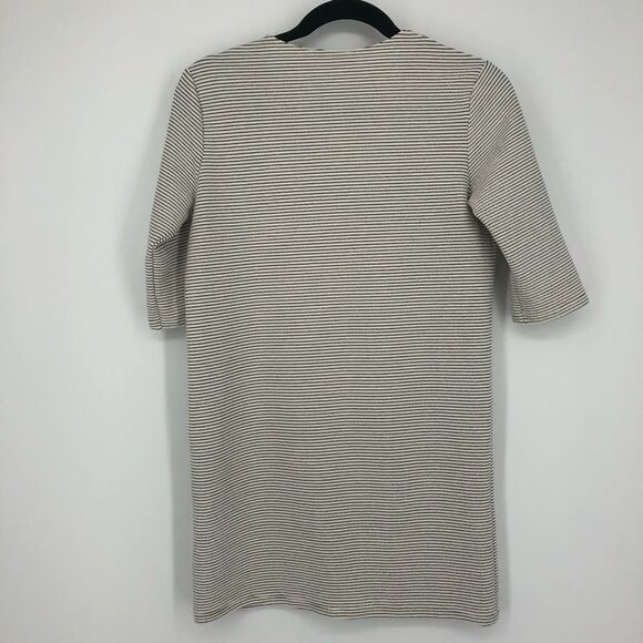 ZARA Casual Pinstripe Mini Shift Dress - Picture 2 of 7